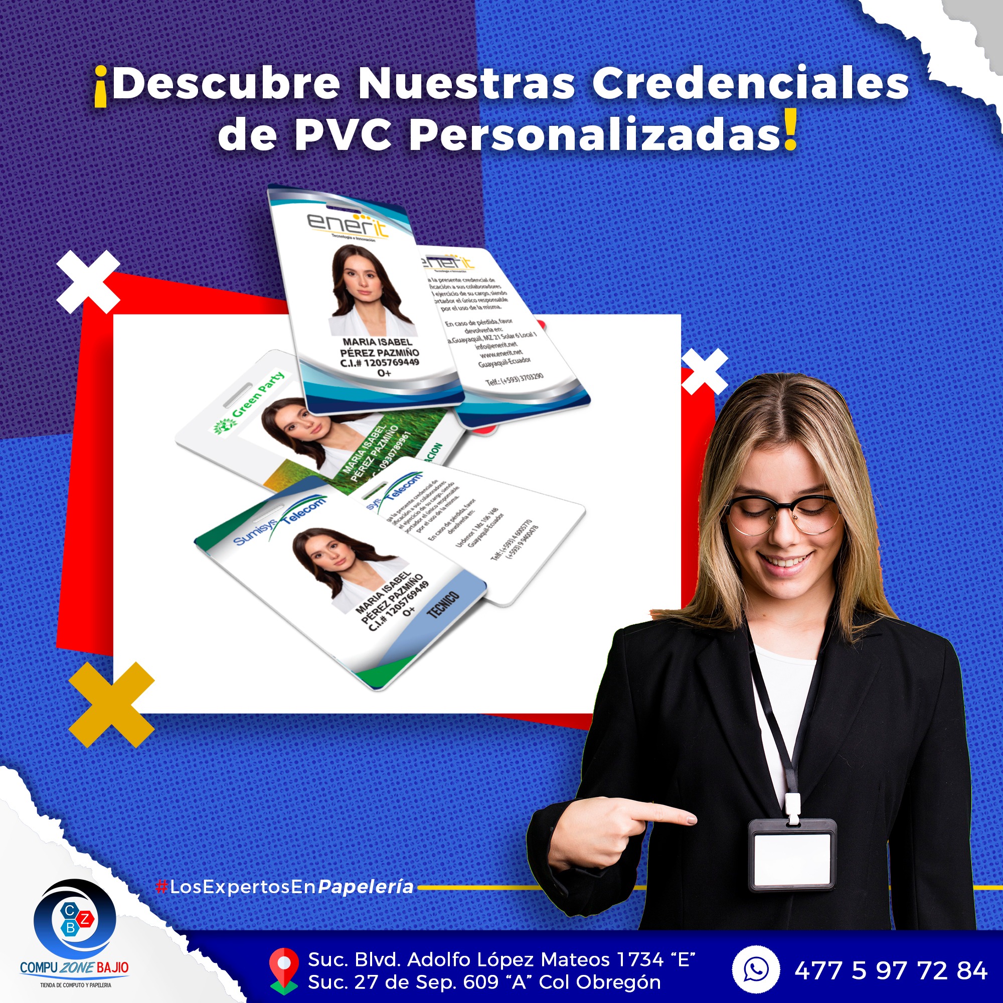 Compu - 🔐 ¡Seguridad con Estilo! Descubre Nuestras Credenciales de PVC ...