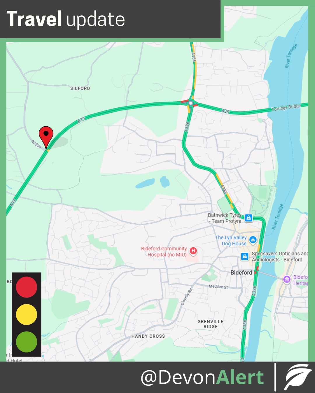 Devon Alert - 27/09/2025 12:35 #Devon The traffic lights... | Facebook