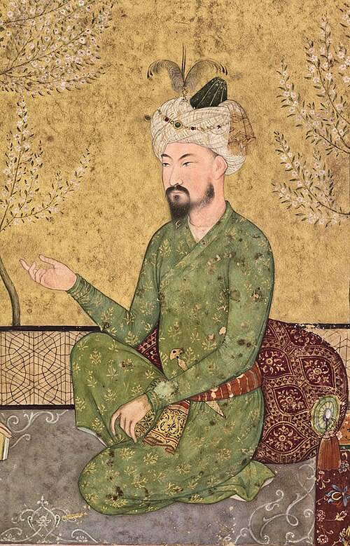 Tarikh-i - Portrait of first Mughal Emperor Zahir ud-Din Muhammad Babar ...