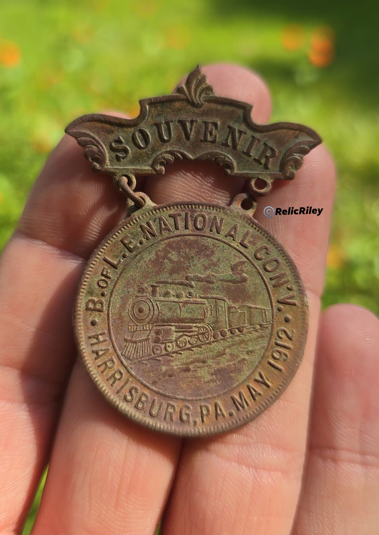 Vintage 1920's General Electric brass emblem plaque