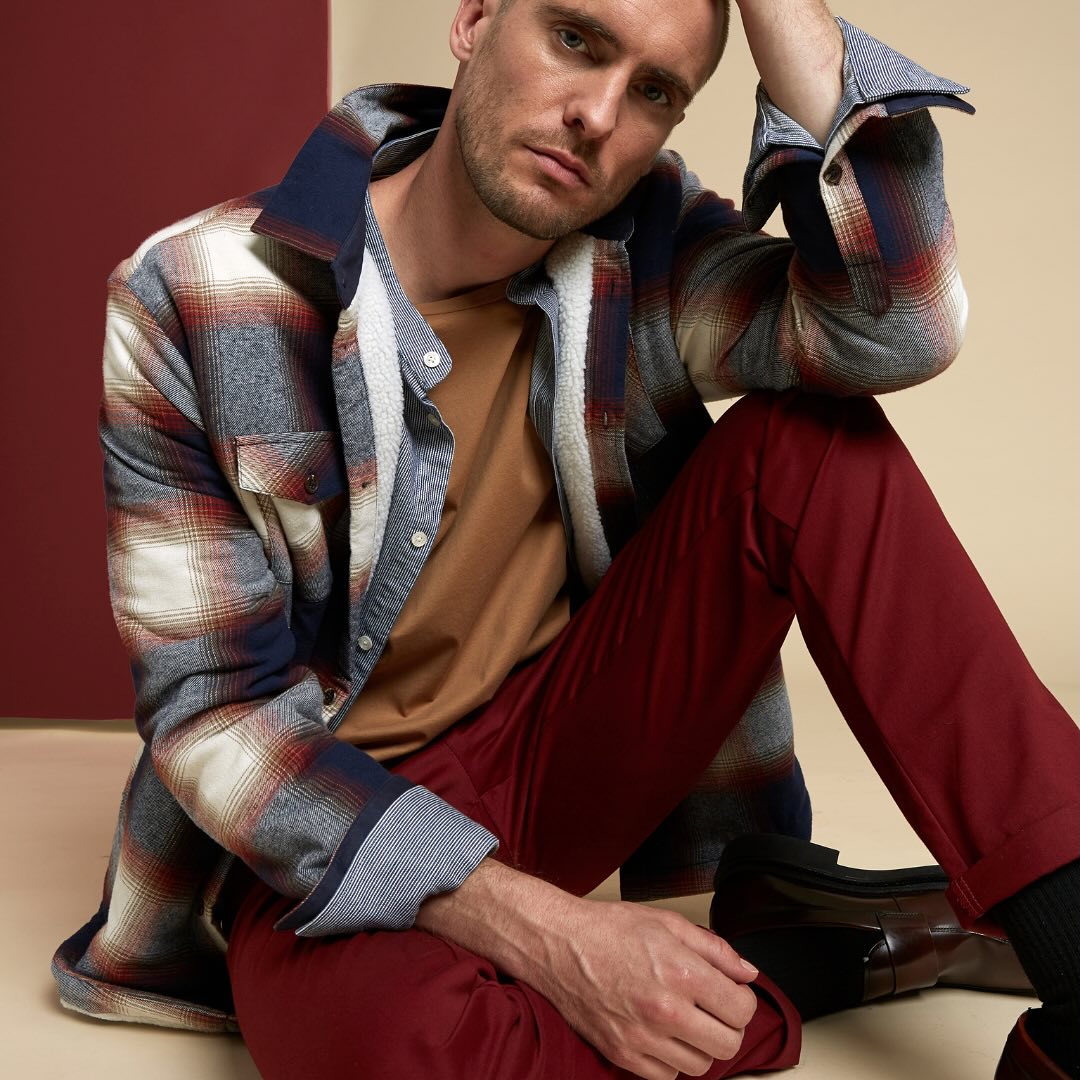 Chemise Burton Homme - Taille L, Rouge Clair/rose, Style Britannique Casual été
