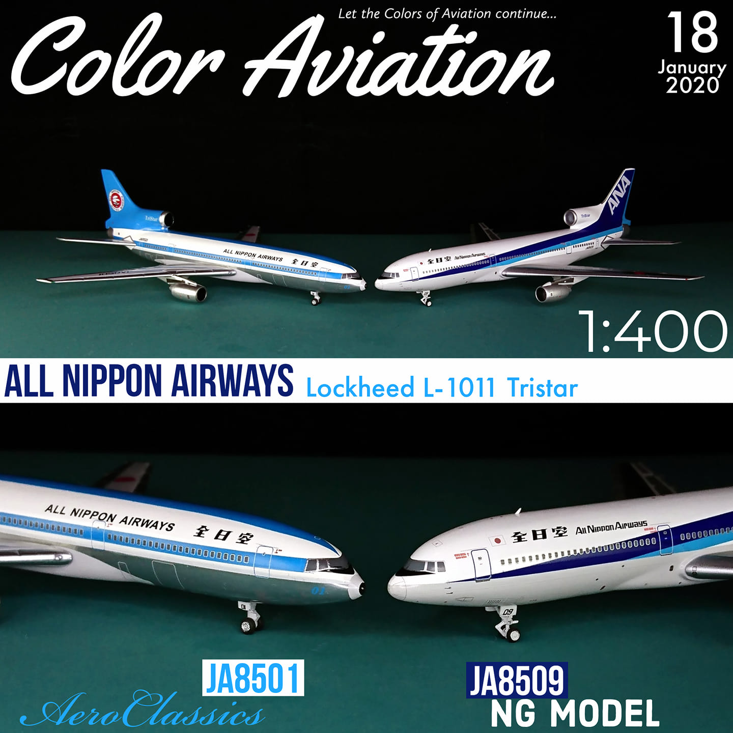 Color - -✈1:400 modern releases of ANA L-1011 Finally the two