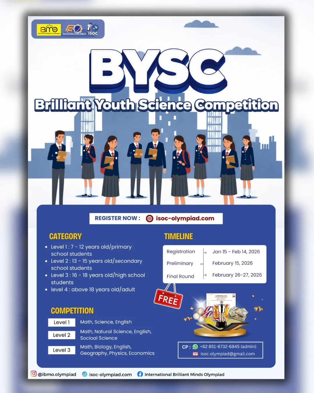 🏆 BYSC 2026 🏆 🌍... - International Brilliant Minds Olympiad | Facebook
