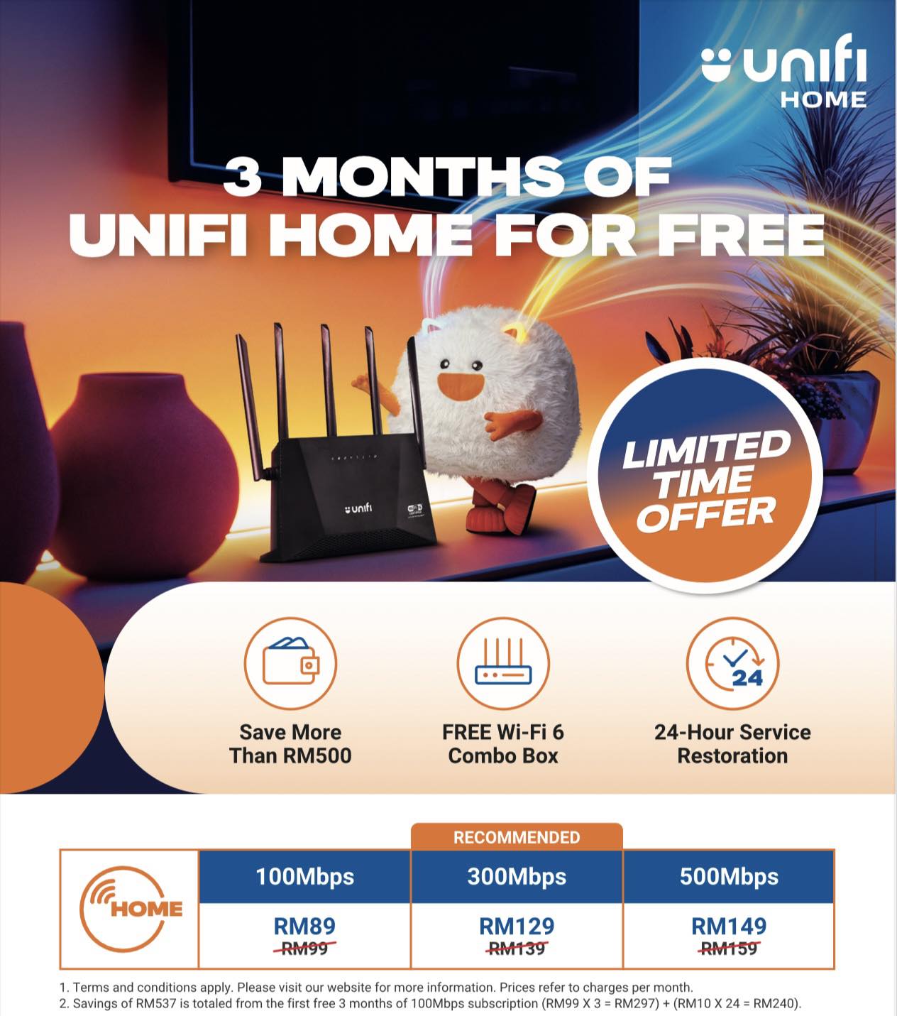 TM - ️LIMITED TIME PROMO ️ Dapatkan UNIFI FREE BILL 3 Bulan dengan ...
