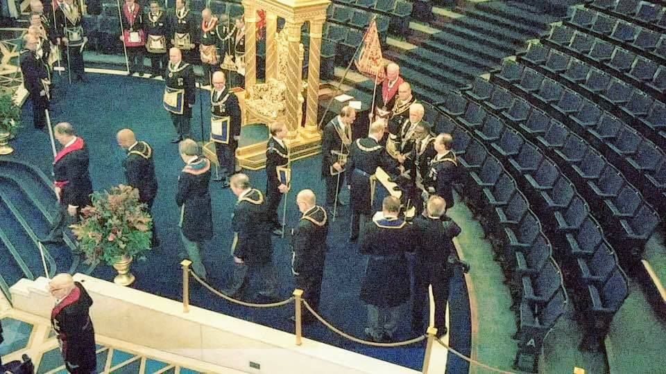 The moment that the MWGM of the MWPHGL, F&AM, Donald R Ware was ...