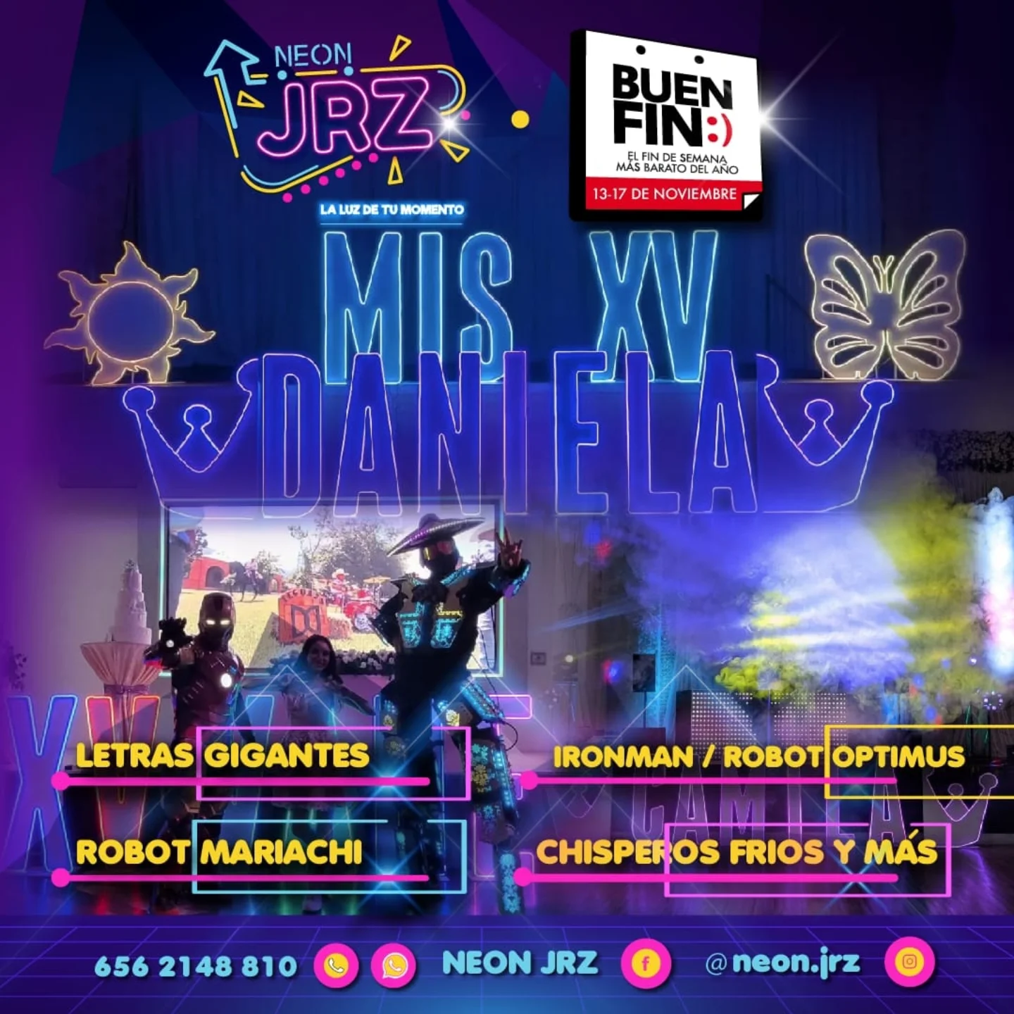 Neon Jrz - Renta de Letras Gigantes Neon & Robots Led | Ciudad Juárez