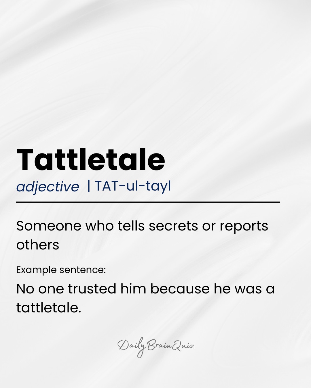 Daily - Tattletale | Explore and build your vocabulary today and boost ...