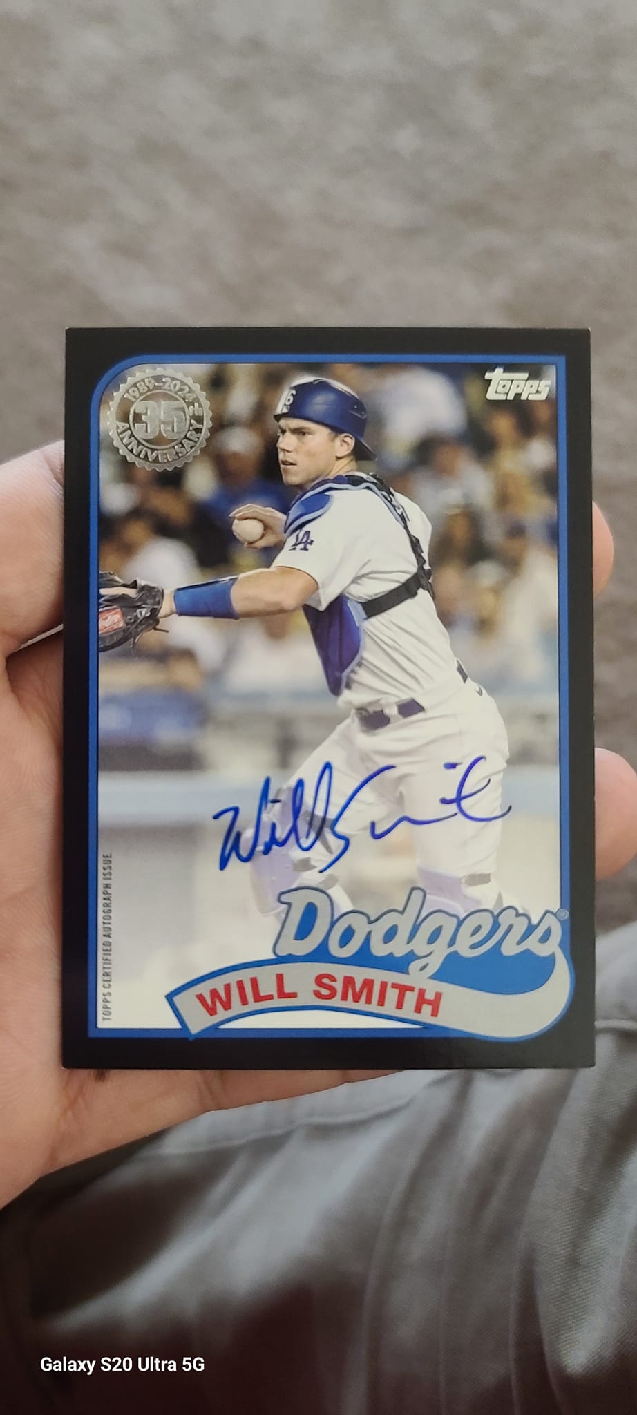 Will Smith on-card autograph from Topps Series 1 2024