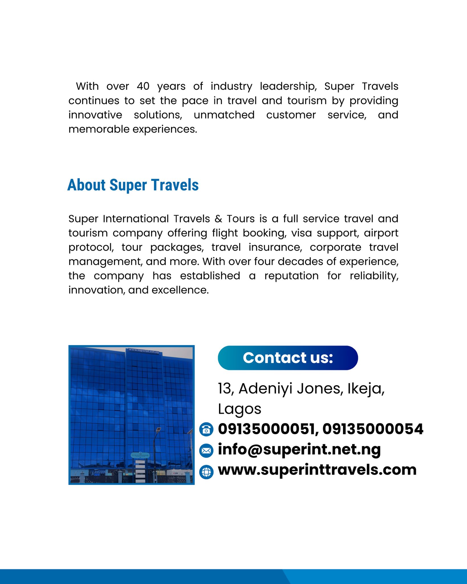 Super Travel Customer Service
