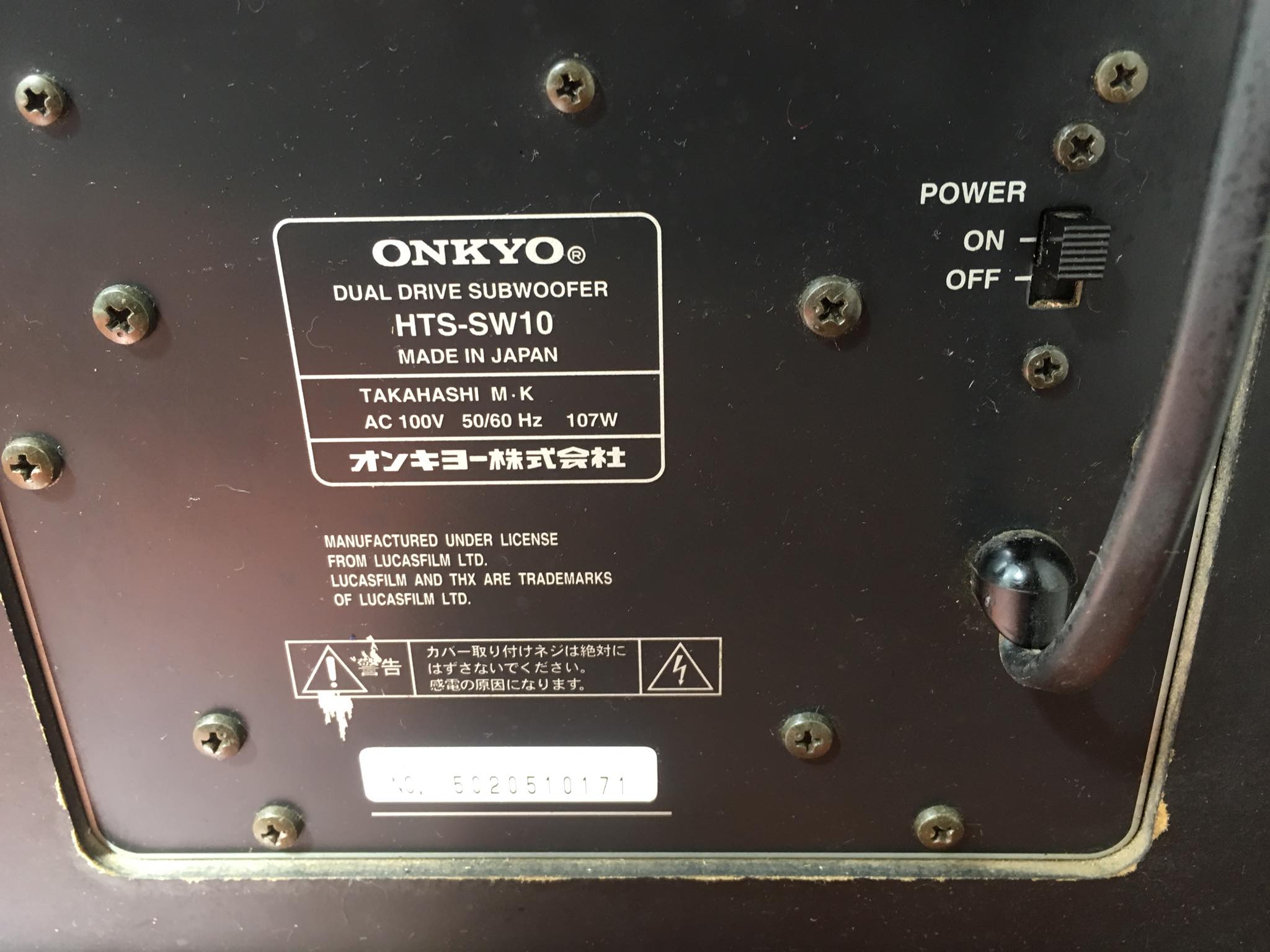 Súp ONKYO HTS-SW10 karaoke và nghe nhạc cực chất:gồm 2 bas kép 