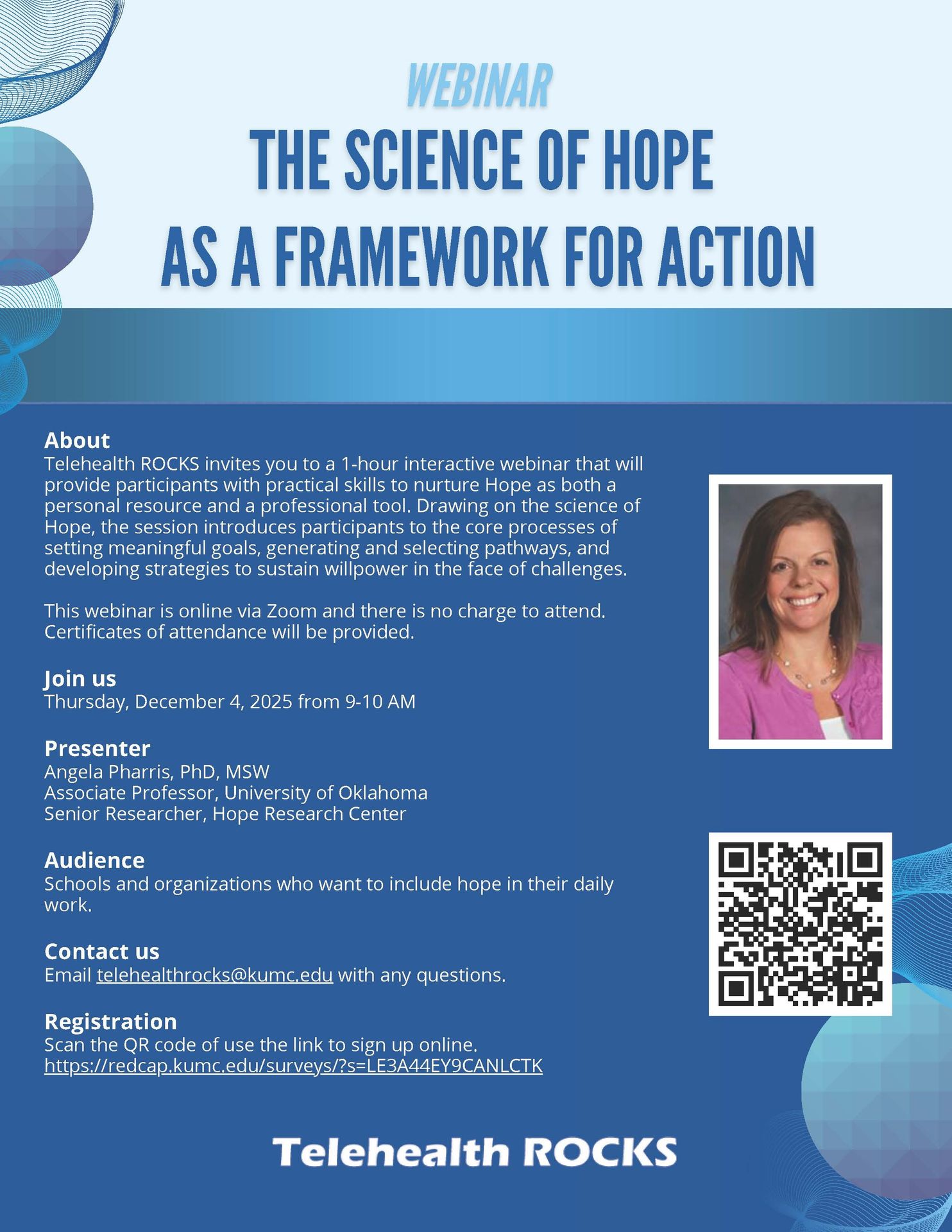 🌟 Webinar: The Science of Hope as a... - Telehealth ROCKS | Facebook