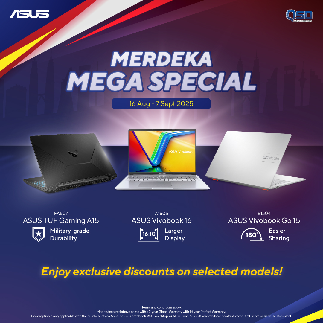 QSD - 🇲🇾 Celebrate Merdeka with Mega Savings on ASUS Laptops! 🎉 From 16 ...