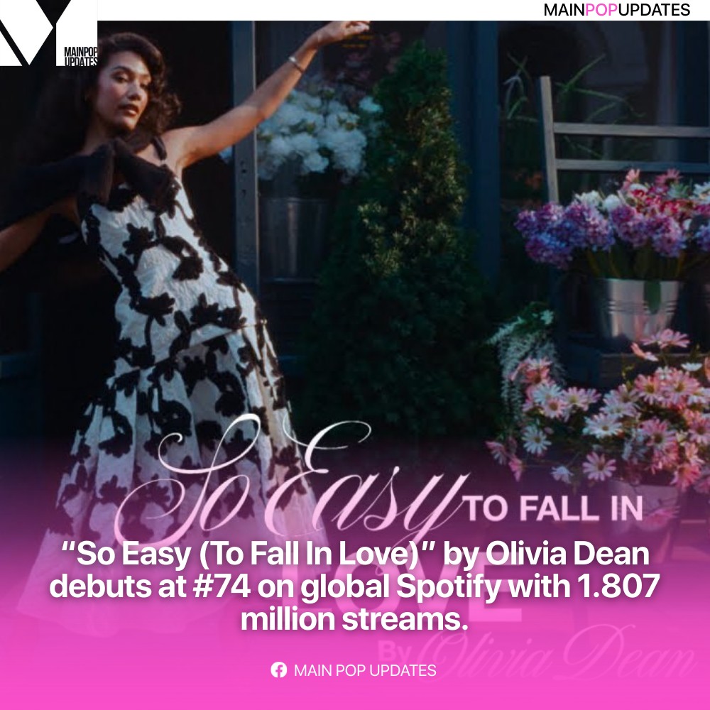 So Easy (To Fall In Love)” by Olivia Dean debuts at #74 on global