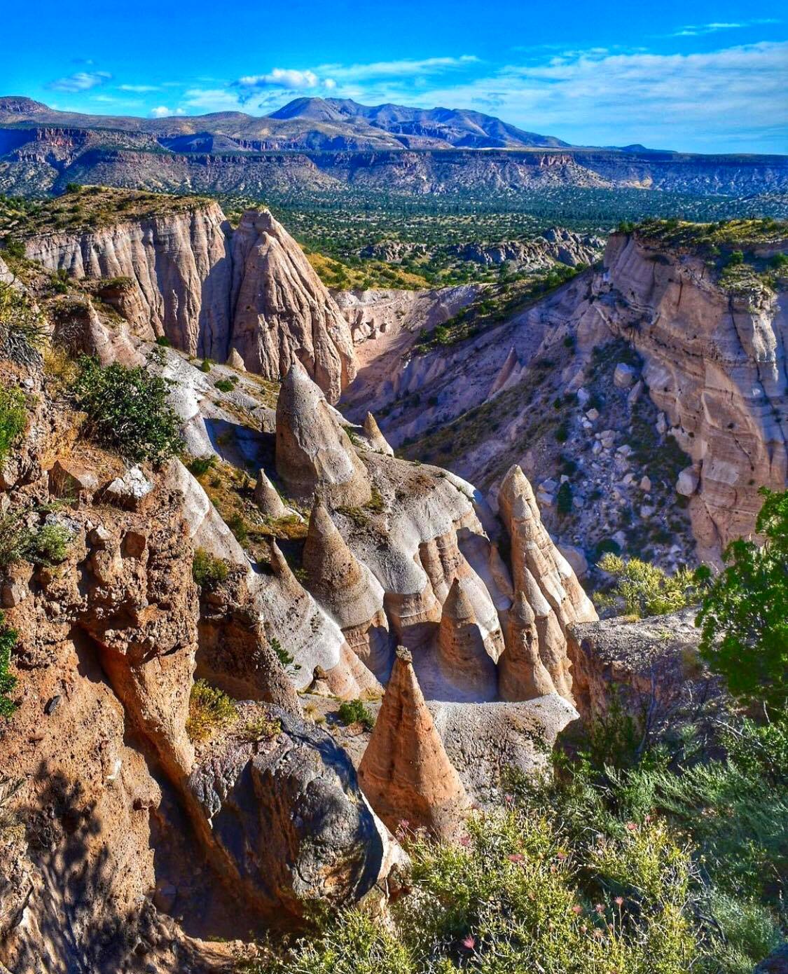 When - The cone-shaped tent rock formations at Kasha Katuwe Tent Rocks ...