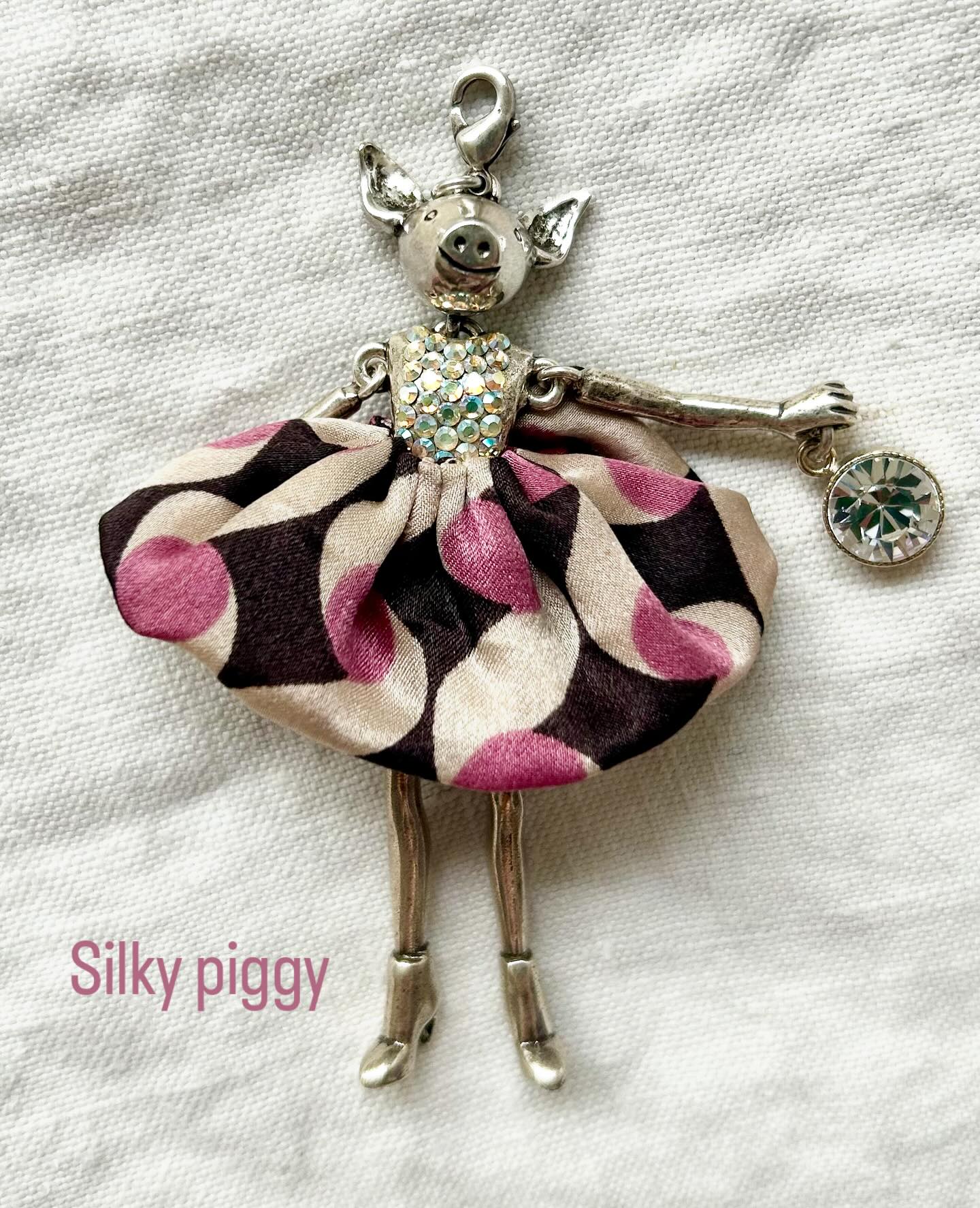 Collier Pendentif Servane Gaxotte Paris En Métal Argenté Et Émail - Occasion, Plaqué Argent