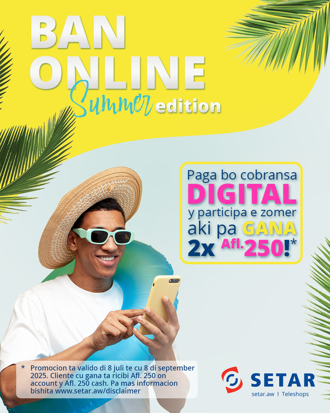 SETAR NV - BAN ONLINE: SUMMER EDITION! 🌴 Paga bo cobransa... | Facebook