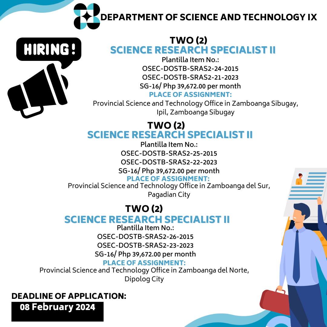 𝐉𝐎𝐈𝐍 𝐔𝐒 𝐈𝐍 𝐎𝐔𝐑 𝐐𝐔𝐄𝐒𝐓 𝐅𝐎𝐑... - DOST Regional Office No. IX | Facebook