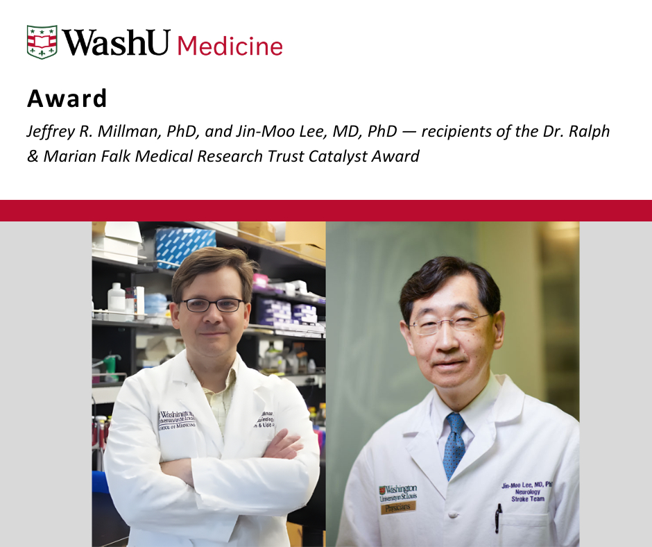 WashU - Congratulations to Jeffrey R. Millman, PhD, Professor of ...