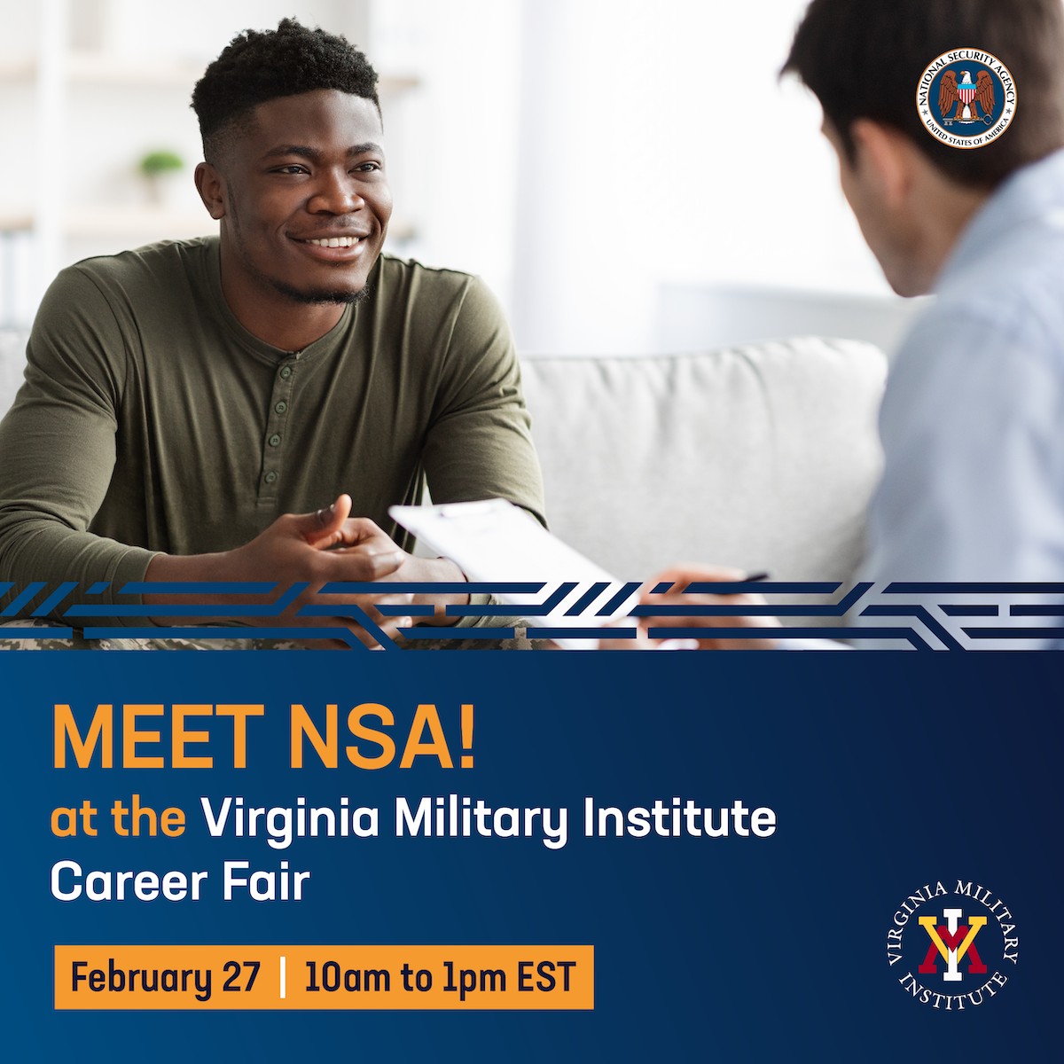 NSA - If you’re attending the #VirginiaMilitaryInstitute's Career Fair ...
