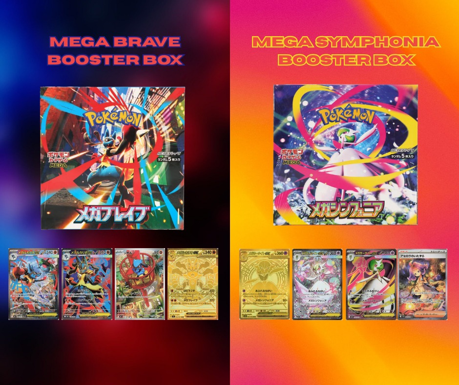mega brave mega symphonia booster box Pokemon TCG M1L & M1S Set One of Each Japanese Version Perfect for collectors MEGA Brave & Symphonia Booster