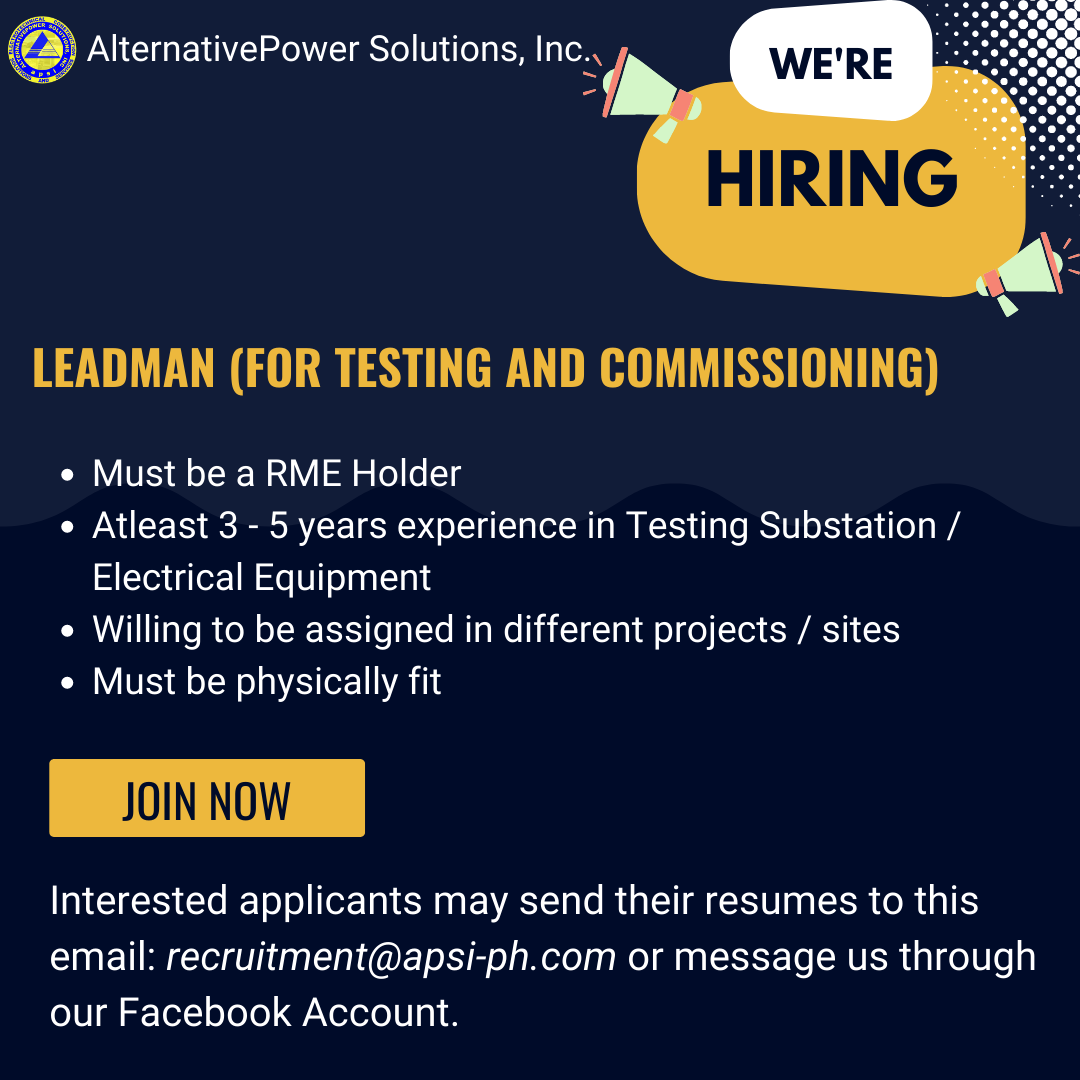 We are #hiring! LEADMAN... - AlternativePower Solutions Inc. | Facebook