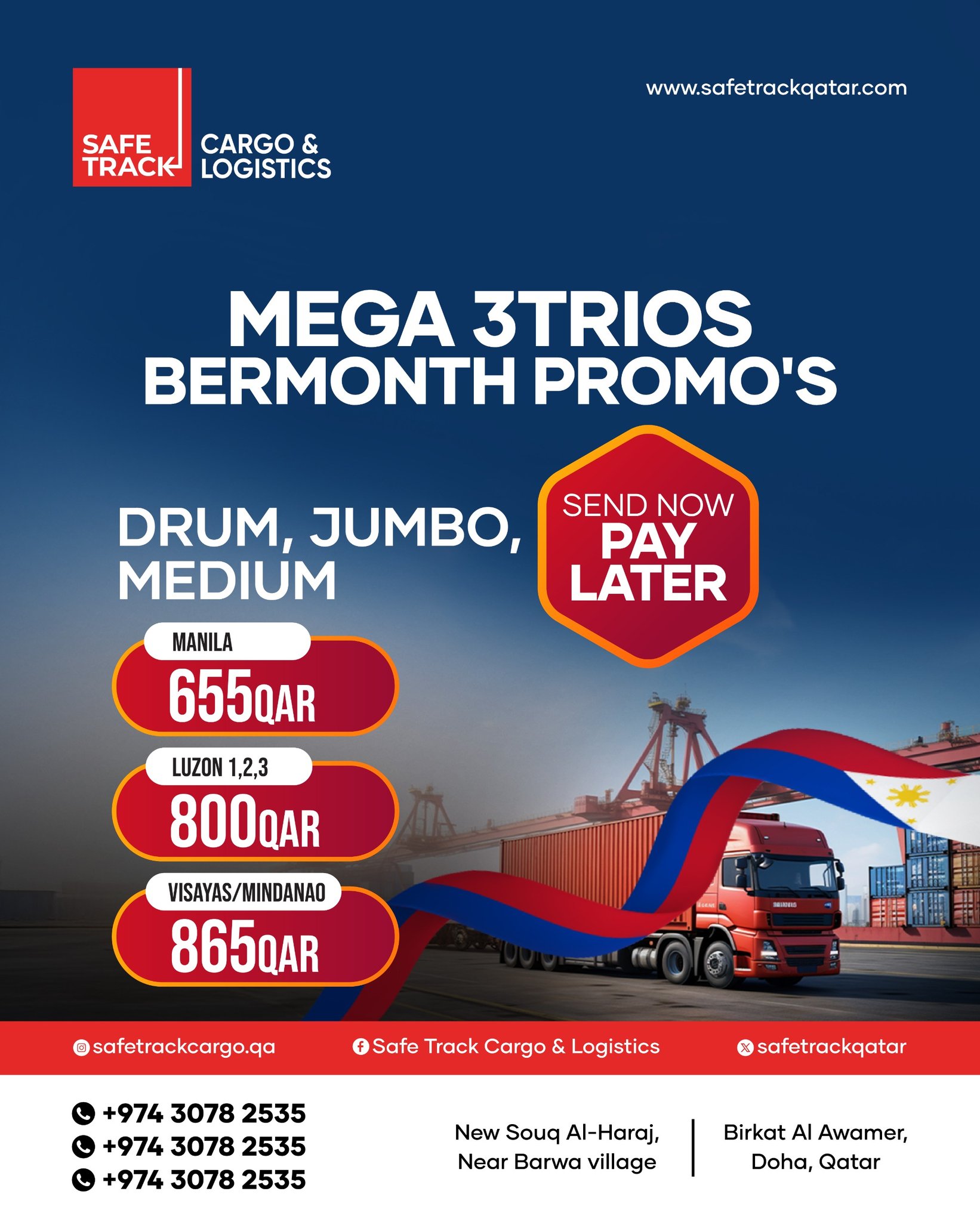 Send your Drum, Jumbo, or... - Safe Track Cargo And Logistics | Facebook