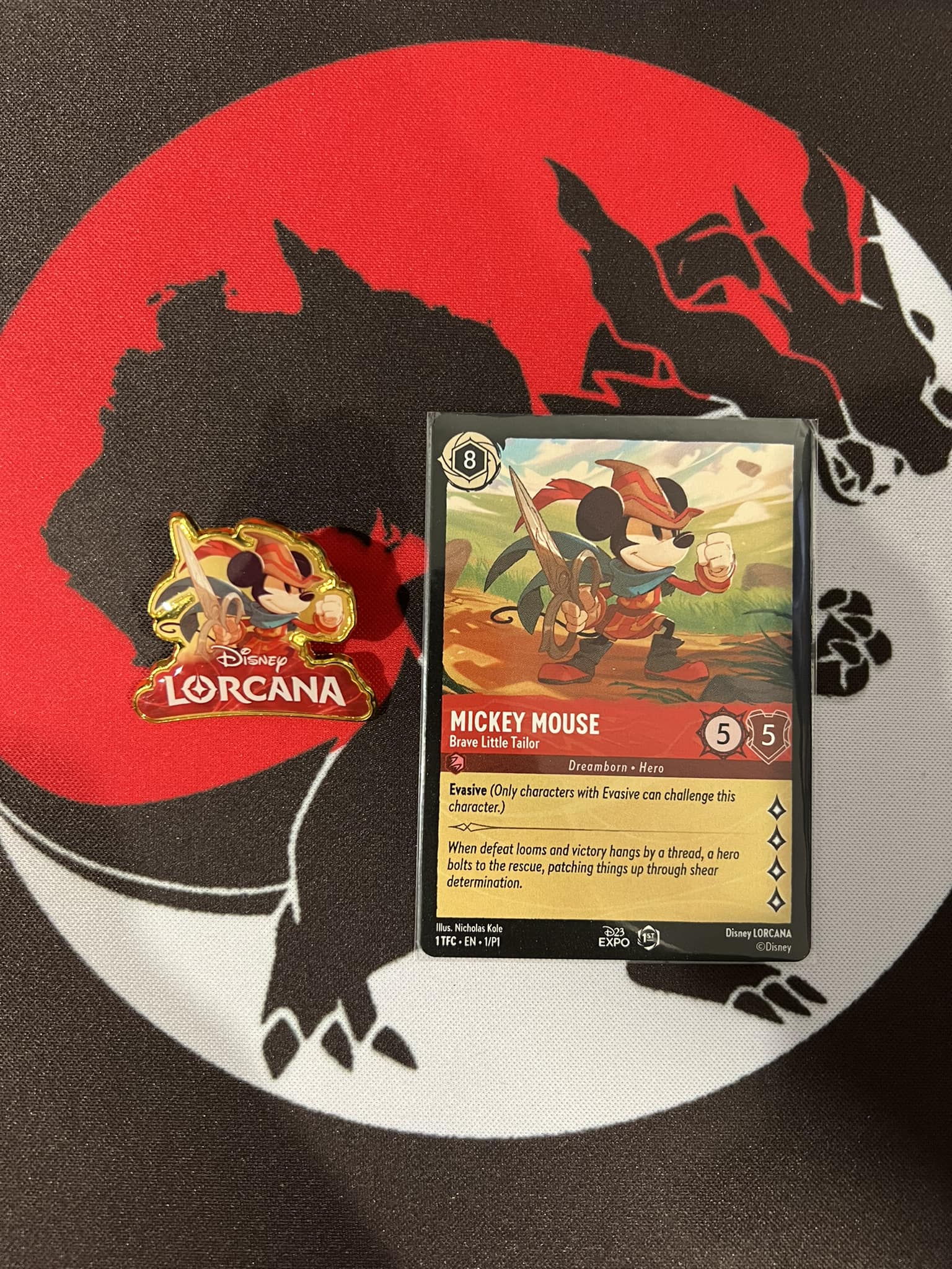 My Mushu card art is part of the D23 Disney Lorcana TCG box