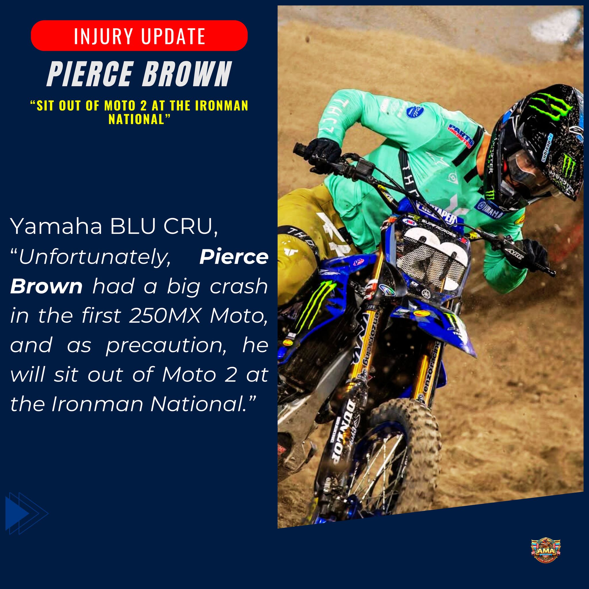🚨 Injury Update 🚨 According... - AMA Supercross Live Update | Facebook