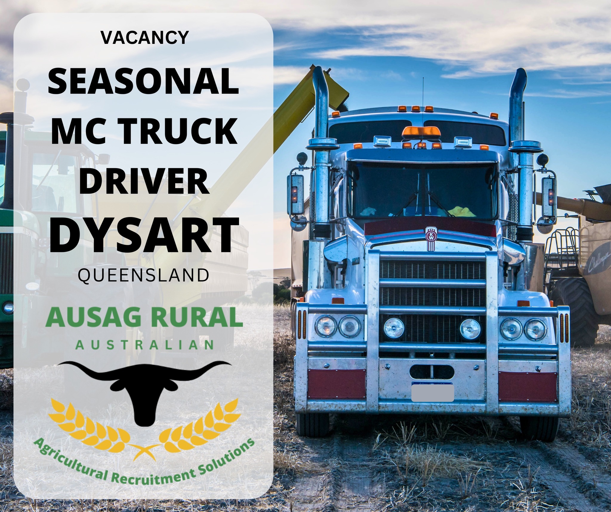 AusAG Rural | SEASONAL MACHINERY OPERATOR, ALPHA QLD | Facebook