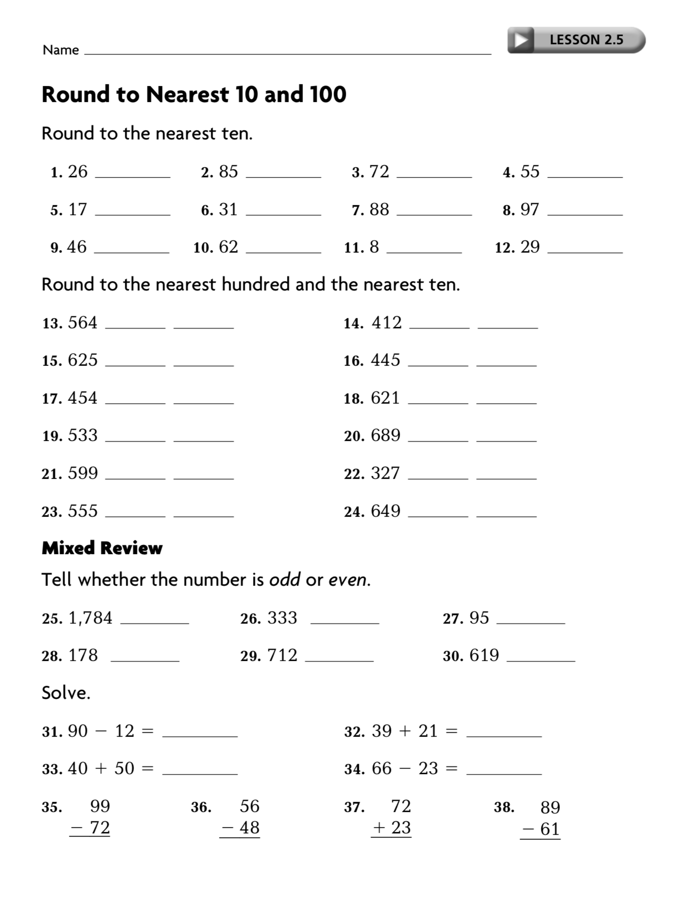 Learn - Master rounding to the nearest 10 and 100 with this practice ...