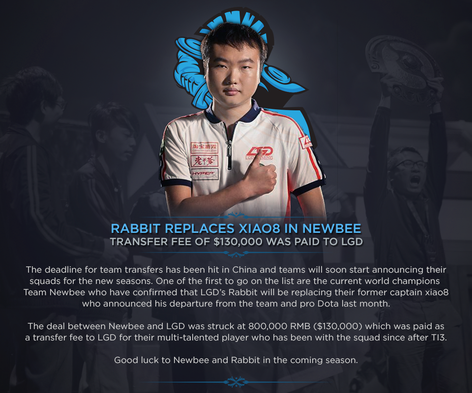 Rabbit มาแทน Xiao8 สำหรับทีมNewbee... - Thai Dota 2 Community