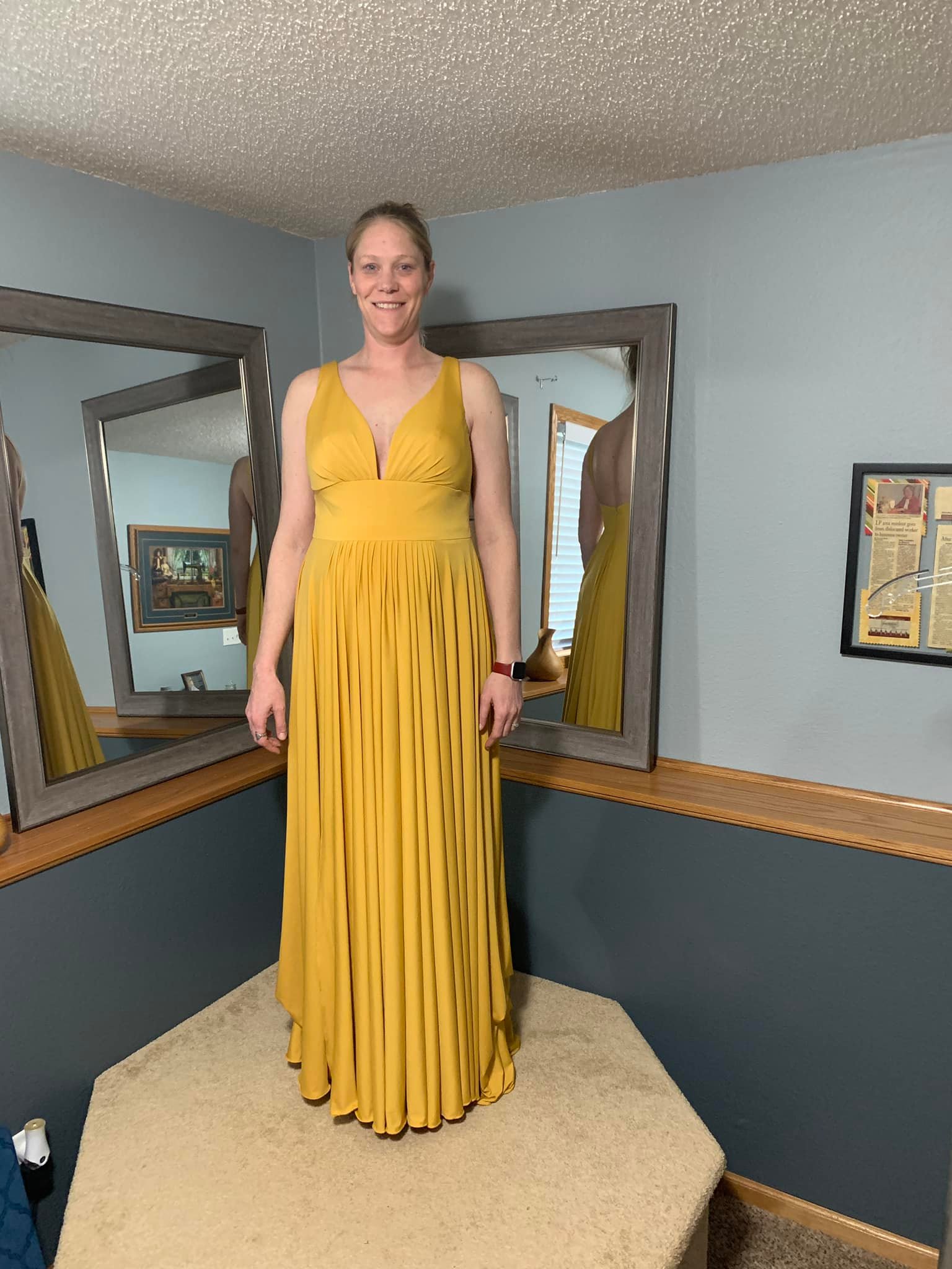 long chiffon bridesmaid dress One Shoulder with Slit Taupe a stylish slit Blue babes and the Size:44 Short Jacket+38 Waist Adjust 34to40)(Height: 5 4 to5 7 )(Neck  16.5-18:XL) cinderella divine