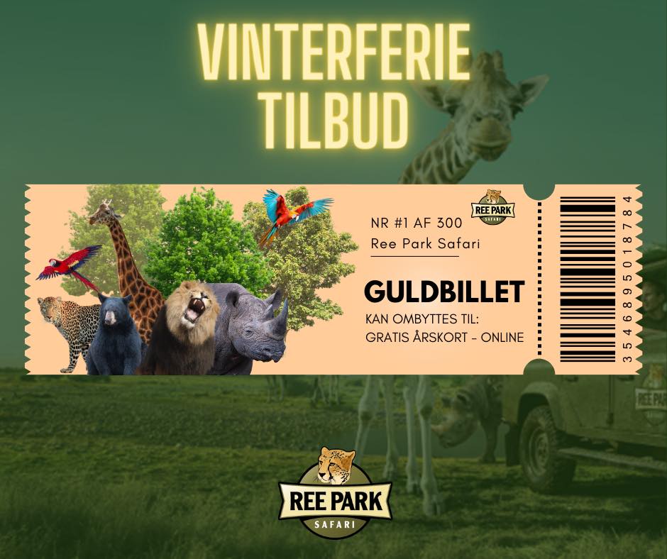 Ree Park Safari - 🎟️SKAL DU HAVE FINGRENE I EN GULDBILLET?... | Facebook