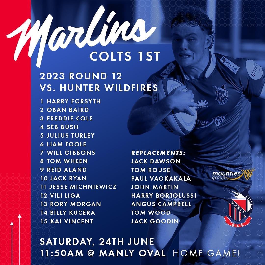 Team lists for today’s games at... - Manly Marlins Rugby