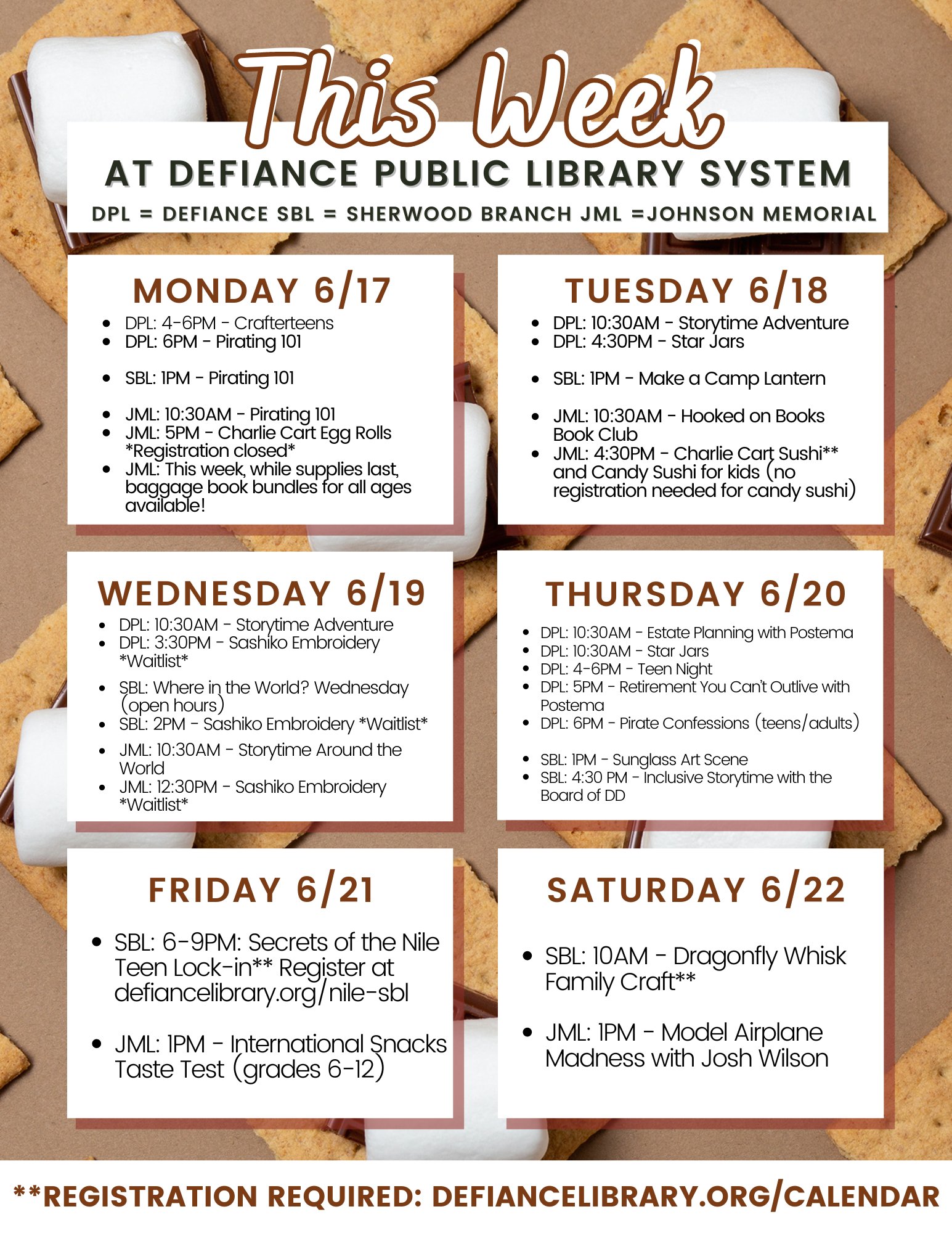 Ready for s'more summer... - Defiance Public Library System