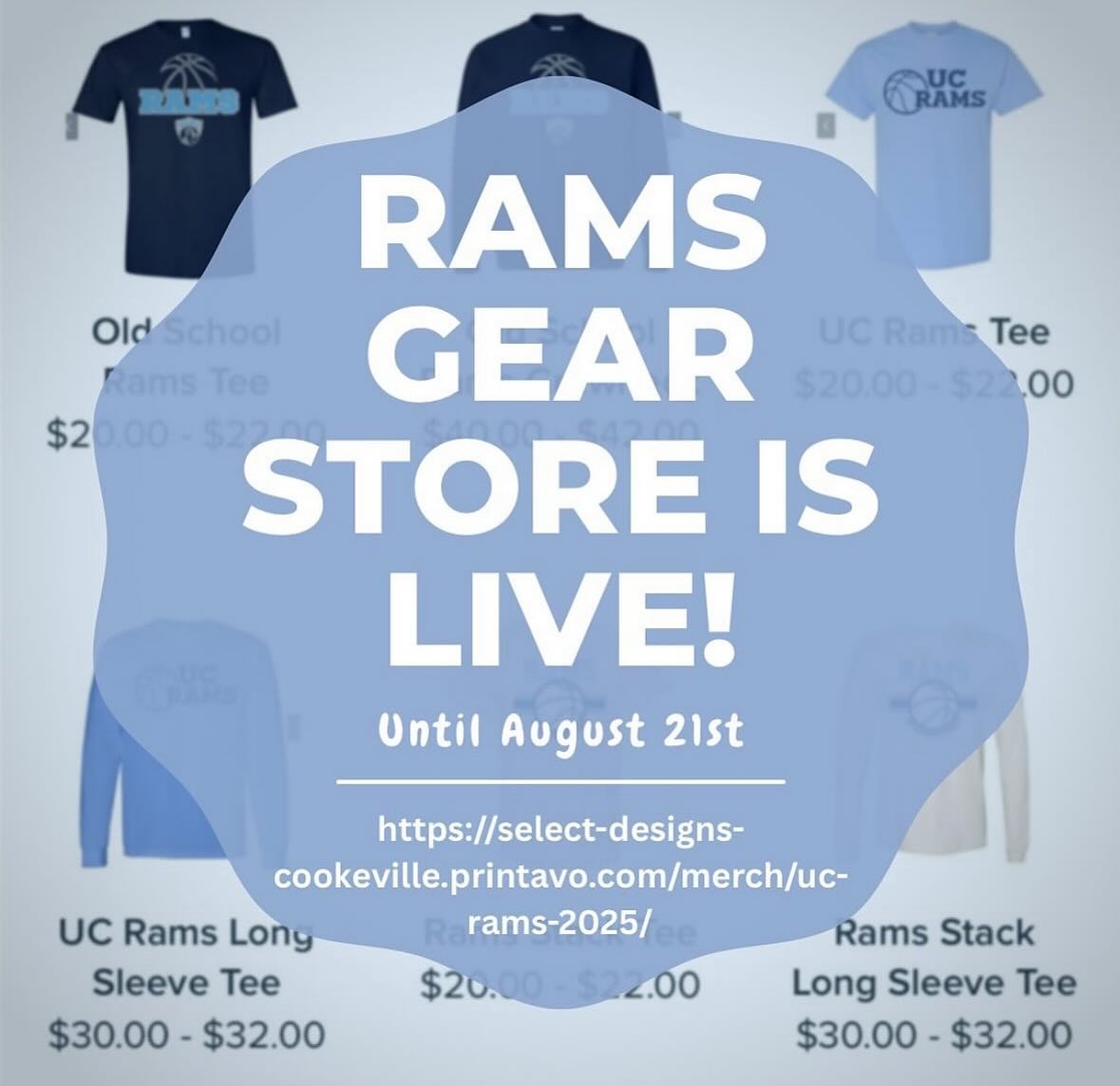 ⏳One week left! RAMS Spirit Wear... - Upper Cumberland Rams | Facebook
