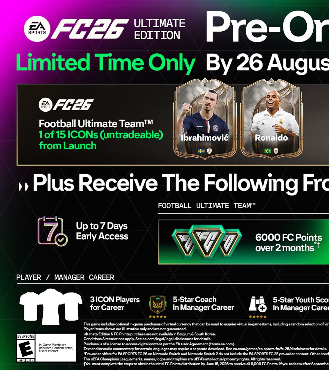 FUTBIN - Confirmed FC 26 Pre Order Bonuses… R9 from... | Facebook