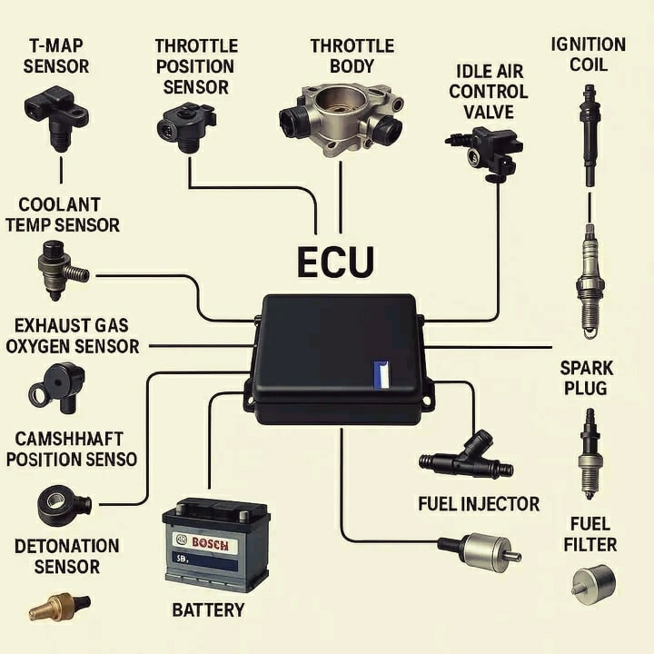 Cars - 🔥 How the Engine ECU System Works! ⚙️🚗 👇👇👇👇 Ever wondered how ...