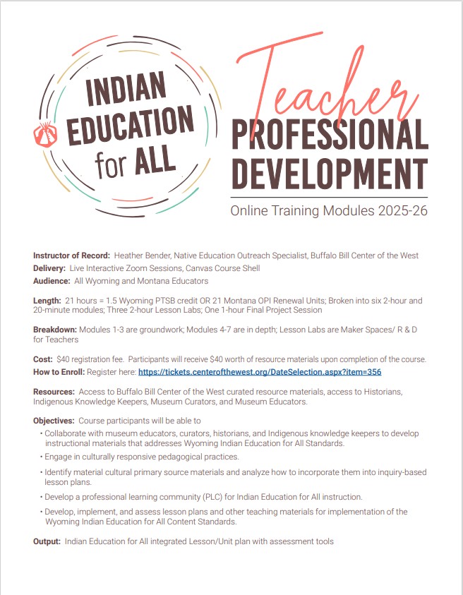 Teacher Resources at the Buffalo Bill Center of the West | Facebook