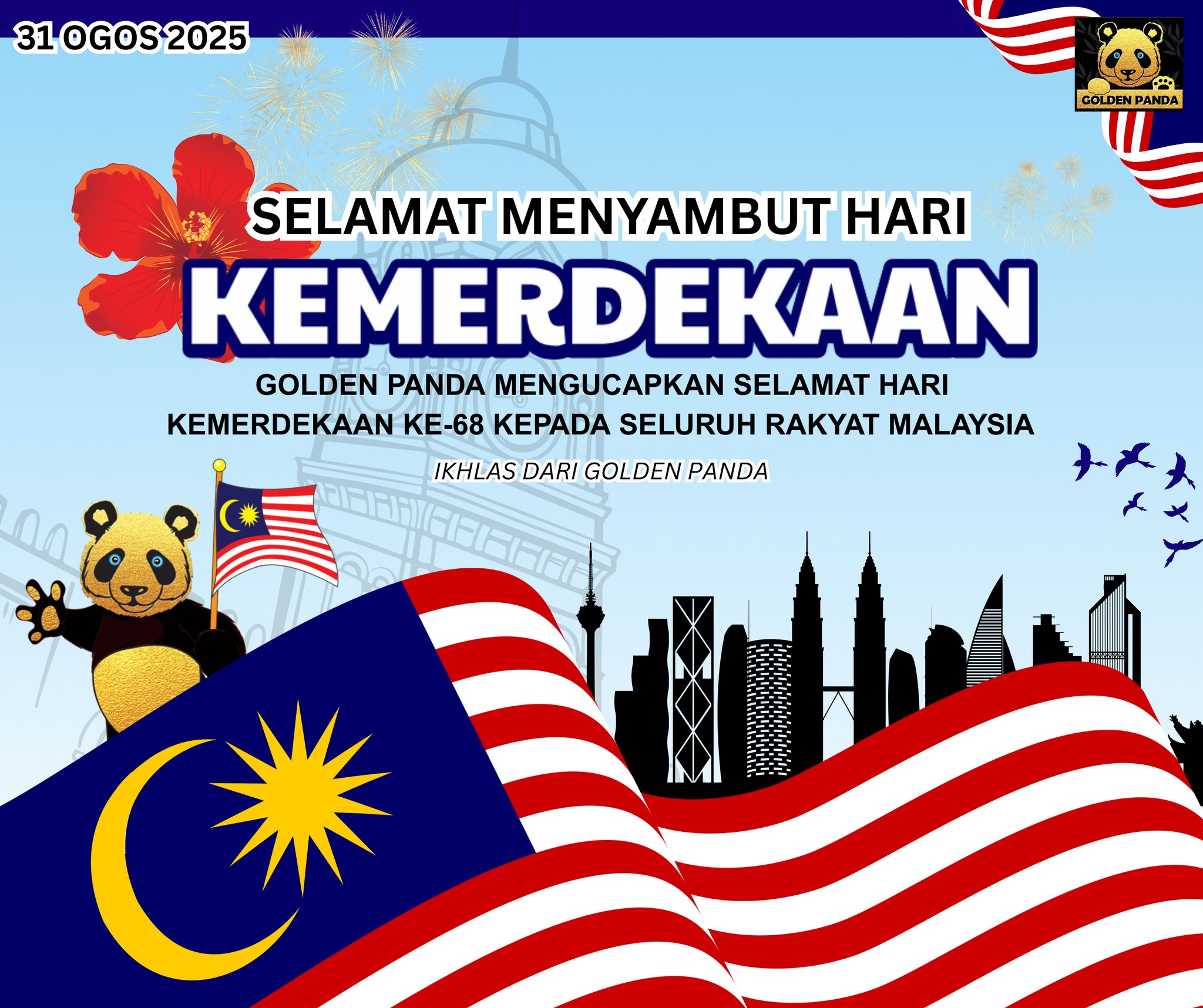 Golden - 🇲🇾 Selamat Menyambut Hari Merdeka ke-68! 🇲🇾 Tanggal 31 Ogos ...