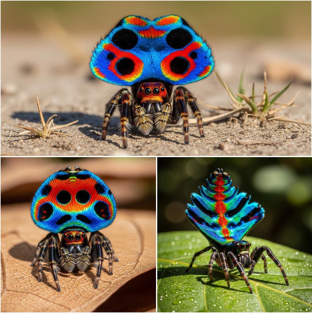 Wild - 🔥 This is the PEACOCK SPIDER — The Tiny Dancing Diva 🐾 Native to ...
