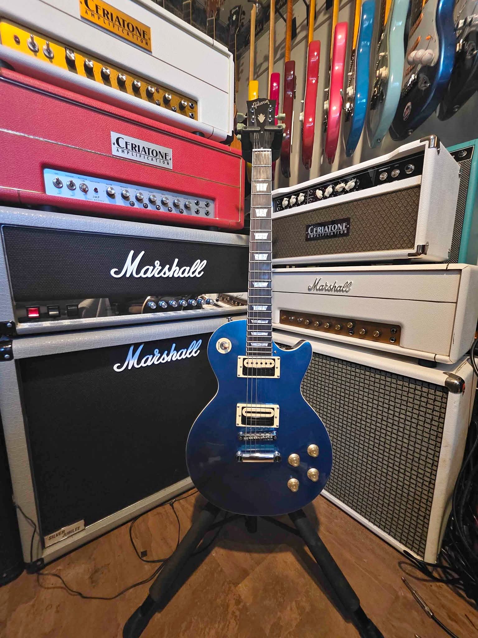 Chibson LP blue sparkle - Electric Guitars - Patchogue, New York ...