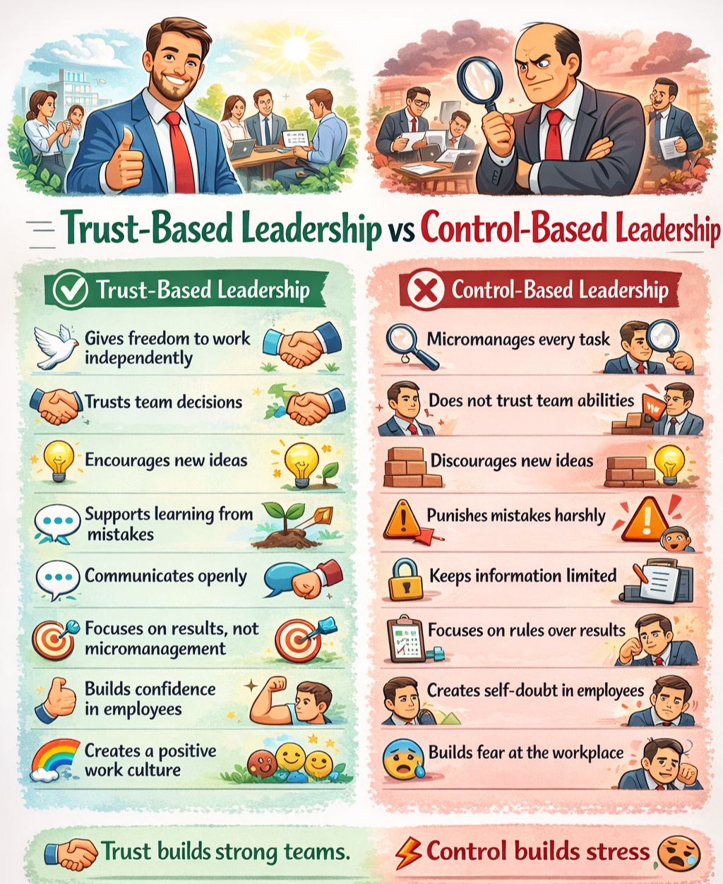 Study - Trust Based Leadership vs Control Based Leadership #leadership ...