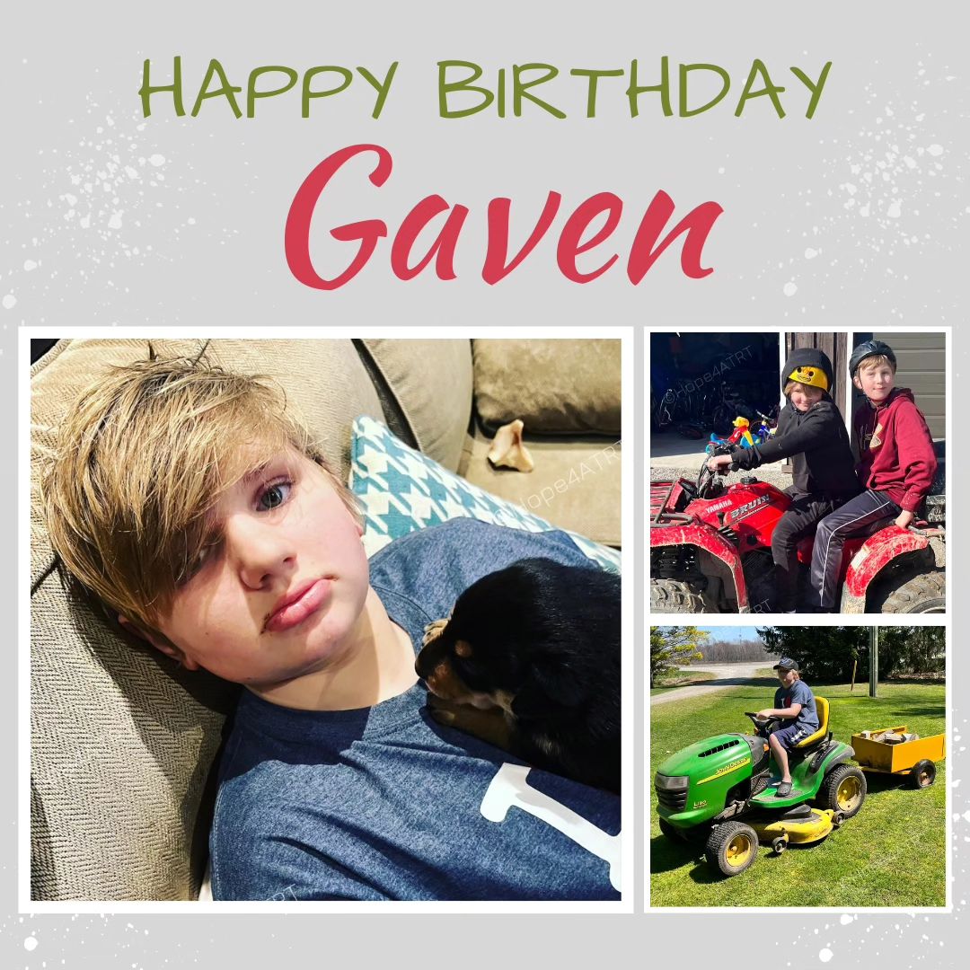 Hope4ATRT - 🎉 HAPPY 12TH BIRTHDAY GAVEN!🎈 Gaven is a... | Facebook