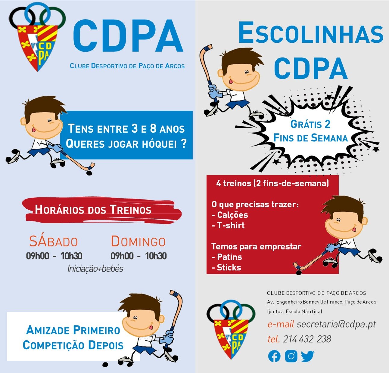 CDPA - ️ Hóquei em Patins - Escolinhas Setembro está a... | Facebook