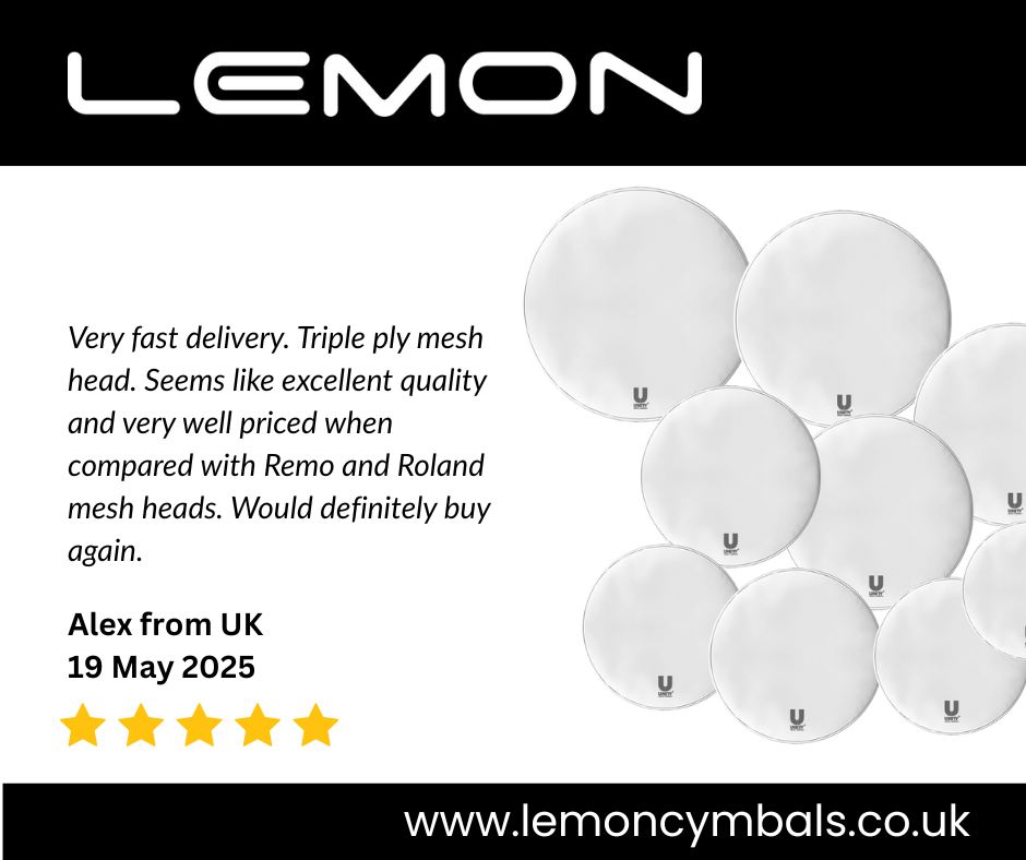 Lemon - Professional 3-ply mesh drum heads by Unity - A Great British ...