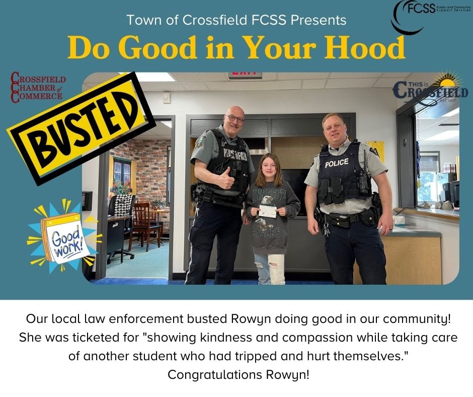 Congratulations to Rowyn who was... - Town of Crossfield | Facebook