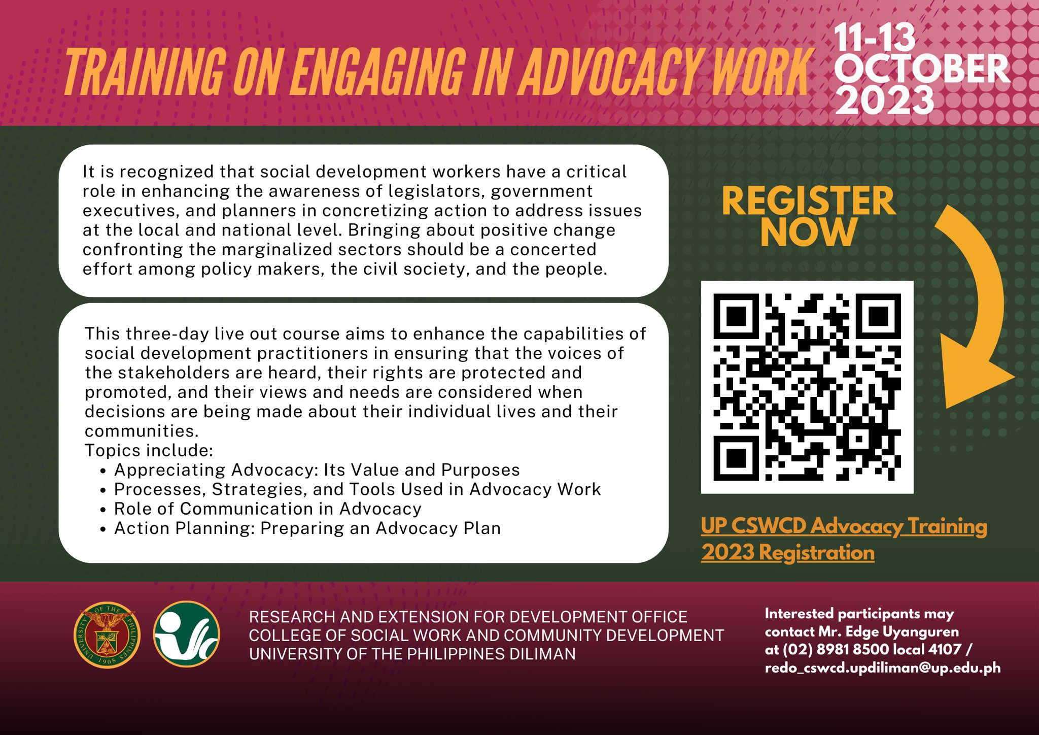 UP Diliman - The UP Diliman College of Social Work and... | Facebook