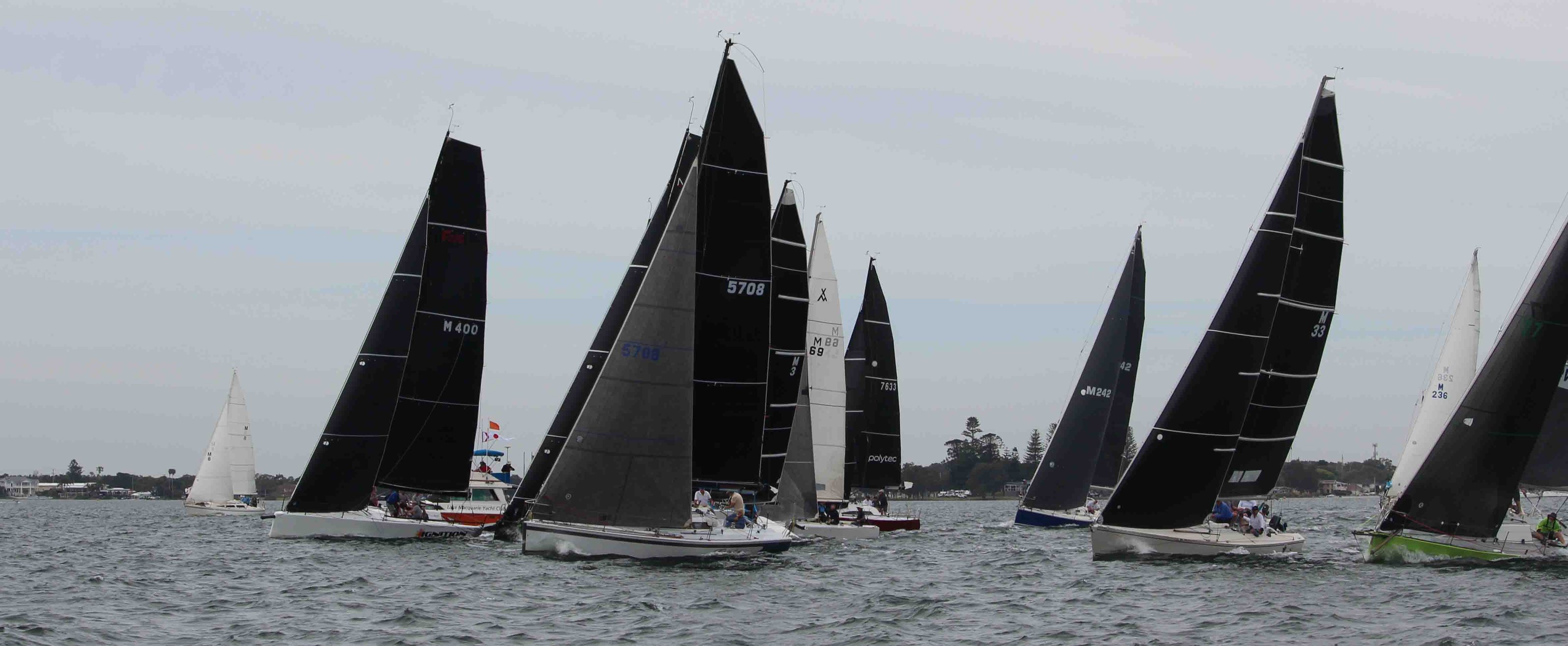 Sailing - Start of todays RK Robertson race for Division 1 Breeze was a ...