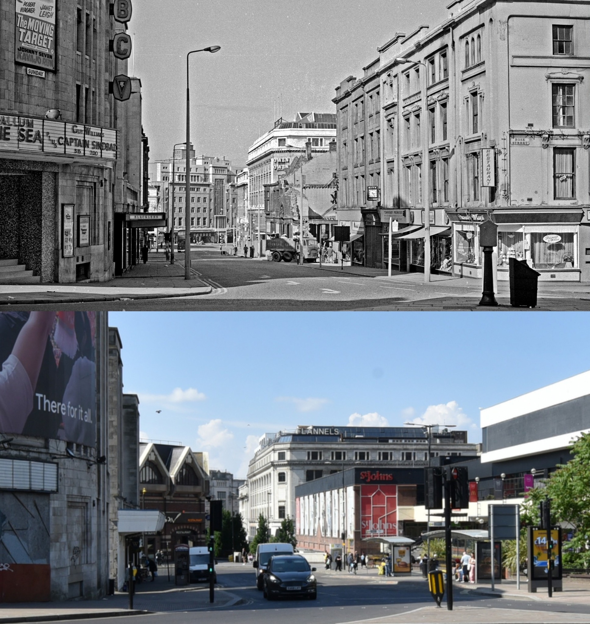 Elliot Street, 1960s and 2025 Original photograph by Keith Lewis